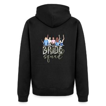 Bride bride wedding stag party bridesmaid party stag party - Unisex Premium Organic Zip Hoodie - black - Back - Nico (187cm)