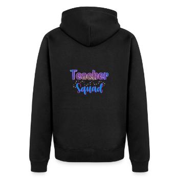 Équipe d’enseignants Équipe familiale de jumelage de notes de classe - Veste à capuche bio Premium Unisexe - noir - Dos - Nico (187cm)
