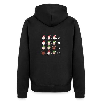 Christmas Order of Operations Xmas Math Teacher Ch - Unisex Premium Organic Zip Hoodie - black - Back - Nico (187cm)