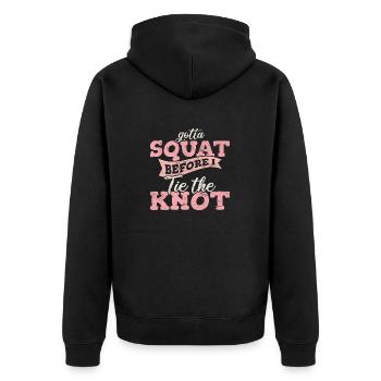 No Pain No Ice Cream Fitness Funny Gym Saying Card - Unisex Premium Organic Zip Hoodie - black - Back - Nico (187cm)