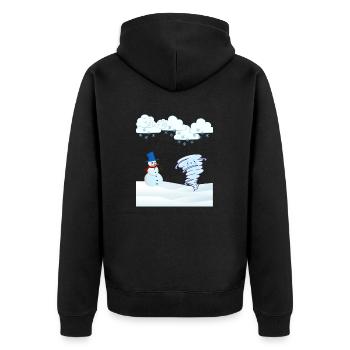 mignon bonhomme de neige d’hiver et vent - Veste à capuche bio Premium Unisexe - noir - Dos - Nico (187cm)