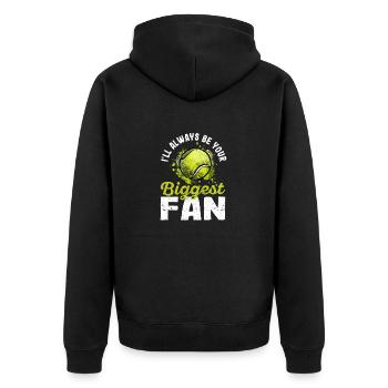 Je serai toujours votre plus grand fan de tennis - Veste à capuche bio Premium Unisexe - noir - Dos - Nico (187cm)