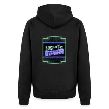Beach Chambre Blagues Couples Dinosaur Fan - Veste à capuche bio Premium Unisexe - noir - Dos - Nico (187cm)