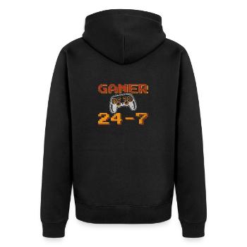 Gamer Funny Joueur de jeux vidéo 24-7 Gaming Kids Tea - Veste à capuche bio Premium Unisexe - noir - Dos - Nico (187cm)