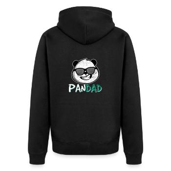 Pandad Mens Panda Bear Dad Coolest Father Fun Fath - Unisex Premium Organic Zip Hoodie - black - Back - Nico (187cm)