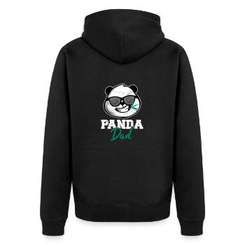 Stay Calm Panda Yoga Cute Panda Bear Panda Lover - Unisex Premium Organic Zip Hoodie - black - Back - Nico (187cm)