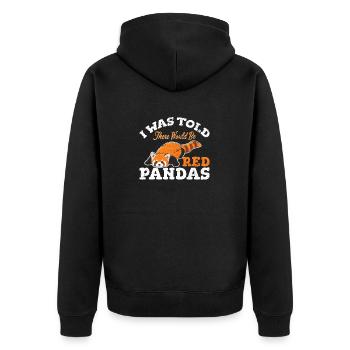 Red Pandas Red Panda Love Funny Panda Lover Zoolog - Unisex Premium Bio Zip Hoodie - Schwarz - Hinten - Nico (187cm)