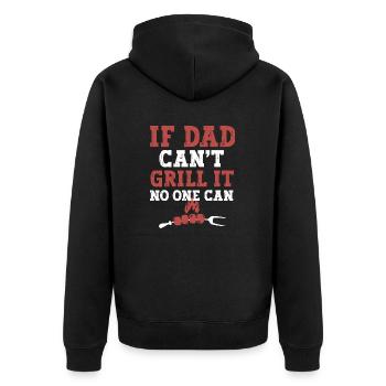 If dad can't grill it funny BBQ father's day - Veste à capuche bio Premium Unisexe - noir - Dos - Nico (187cm)