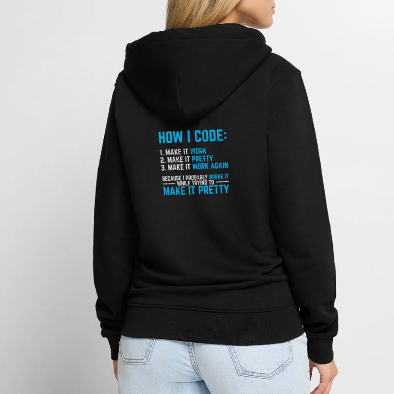 Programmer Coder Software Developer Programming Co Unisex Premium Bio Zip Hoodie