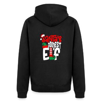 Le plus bon elfe du Père Noël - Veste à capuche bio Premium Unisexe - noir - Dos - Nico (187cm)