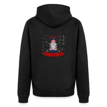Nous vous souhaitons un joyeux Noël American Gnome - Veste à capuche bio Premium Unisexe - noir - Dos - Nico (187cm)