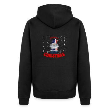 Nous vous souhaitons un joyeux Noël American Gnome - Veste à capuche bio Premium Unisexe - noir - Dos - Nico (187cm)