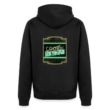 Funny Gym Delicious Dinosaur Fan Bodybuilder Comic - Unisex Premium Organic Zip Hoodie - black - Back - Nico (187cm)