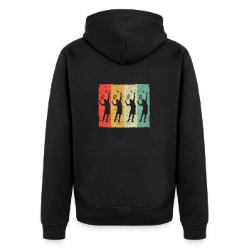 Joueur de tennis Silhouette Trainer Fan Retro Vintage - Veste à capuche bio Premium Unisexe - noir - Dos - Nico (187cm)