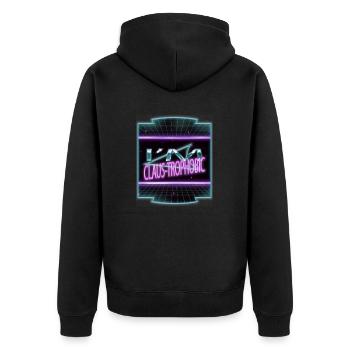 computer quote christmas vacation funny couples - Unisex Premium Bio Zip Hoodie - Schwarz - Hinten - Nico (187cm)