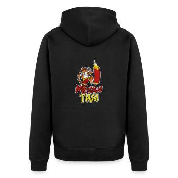 Muay Thai Cat Meow Thai Muay Thai Fighter Kickboxi - Veste à capuche bio Premium Unisexe - noir - Dos - Nico (187cm)