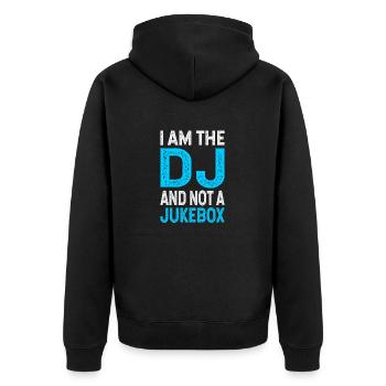 DJ Music Musician Gift Cool Saying - Unisex Premium Organic Zip Hoodie - black - Back - Nico (187cm)