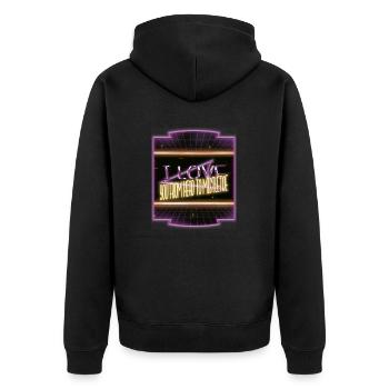 Sous l’arbre Beach Cadeau Comic Funny Gym Couples - Veste à capuche bio Premium Unisexe - noir - Dos - Nico (187cm)