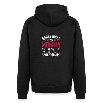 Désolé fille Ma mère est à moi - Veste à capuche bio Premium Unisexe - noir - Dos - Nico (187cm)