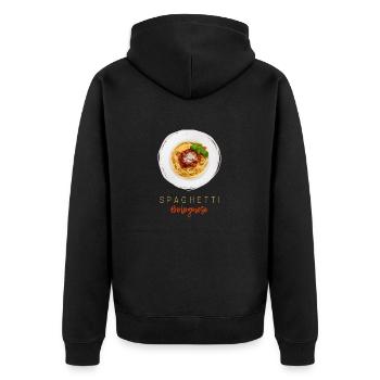 Spaghetti Bolognese Pasta Pasta Gourmet Chef - Unisex Premium Organic Zip Hoodie - black - Back - Nico (187cm)