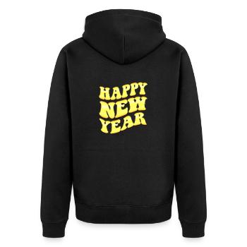 New Year Countdown 2023 - Happy New Year - Unisex Premium Organic Zip Hoodie - black - Back - Nico (187cm)
