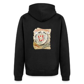 Cinéma cinéma avec pop-corn - Veste à capuche bio Premium Unisexe - noir - Dos - Nico (187cm)
