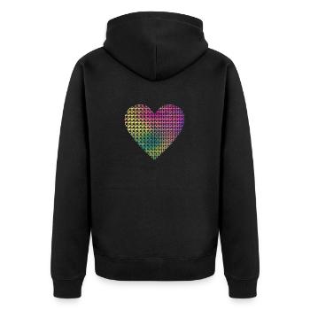 Herz-Pi-Tag lustige Grafik Mathe-Lehrer-Informatik - Unisex Premium Bio Zip Hoodie - Schwarz - Hinten - Nico (187cm)