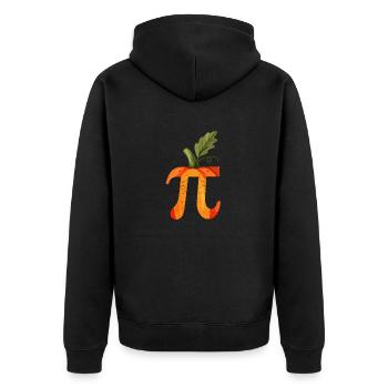 Pi Day Kürbiskuchen Mathe Gruselig Halloween - Unisex Premium Bio Zip Hoodie - Schwarz - Hinten - Nico (187cm)