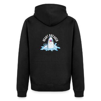 Saint-Valentin Requin Heartbreaker Drôle de cœurs Requins - Veste à capuche bio Premium Unisexe - noir - Dos - Nico (187cm)