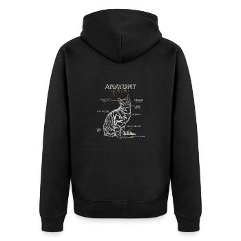 Funny Anatomy of a Cat Lover Veterinary Physiology - Veste à capuche bio Premium Unisexe - noir - Dos - Nico (187cm)
