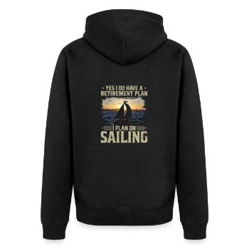 I Plan On Sailing - Veste à capuche bio Premium Unisexe - noir - Dos - Nico (187cm)