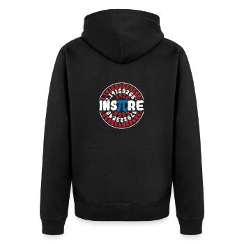 Inspire Math Superhero Pi Day Math Professeur de mathématiques - Veste à capuche bio Premium Unisexe - noir - Dos - Nico (187cm)