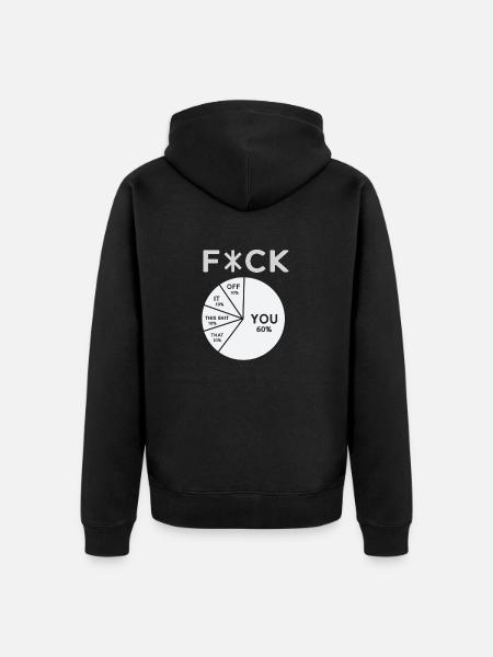 F*ck Fuck - Unisex Premium Organic Zip Hoodie - black