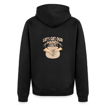 Let’s Get Our Hands Dirty Pottery Ceramics Artist - Veste à capuche bio Premium Unisexe - noir - Dos - Nico (187cm)