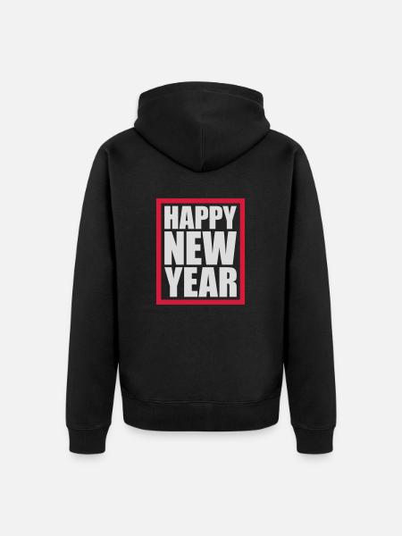 Citation Bonne année - Veste à capuche bio Premium Unisexe - noir