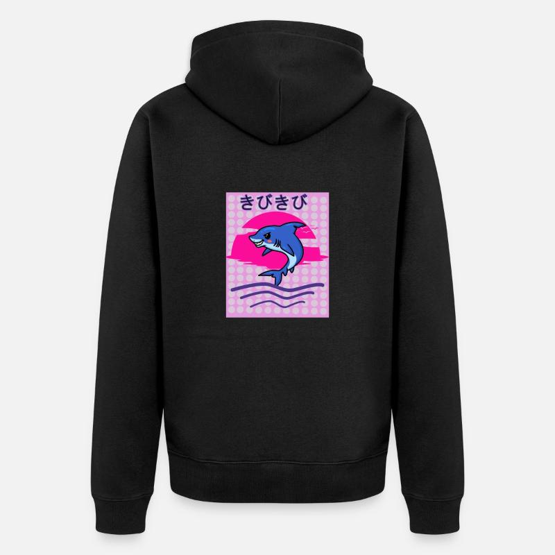 Snappy en japonais - Veste à capuche bio Premium Unisexe - noir