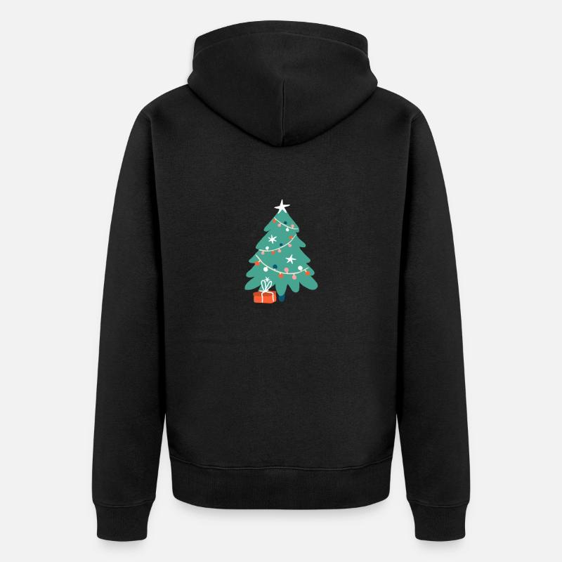 Weihnachtsbaum Tannenbaum Weihnachtsgeschenk - Unisex Premium Bio Zip Hoodie - Schwarz