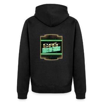 blague amusante idée cadeau végétal anniversaire à base de plantes - Veste à capuche bio Premium Unisexe - noir - Dos - Nico (187cm)