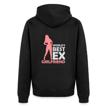 La meilleure ex petite amie du monde - Veste à capuche bio Premium Unisexe - noir - Dos - Nico (187cm)