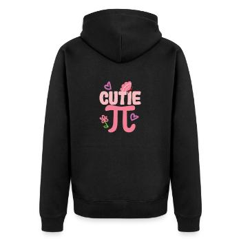 Cutie Pi Day Drôle Mignon Nerd Geek Pretty Math - Veste à capuche bio Premium Unisexe - noir - Dos - Nico (187cm)