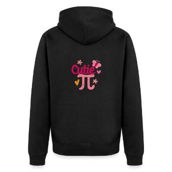Cutie Pi Day Drôle Mignon Nerd Geek Pretty Math - Veste à capuche bio Premium Unisexe - noir - Dos - Nico (187cm)