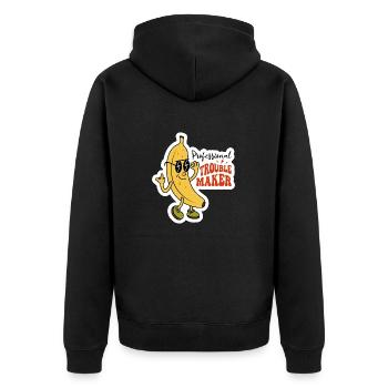 Créateur de troubles professionnel Sarcastique Banana Design - Veste à capuche bio Premium Unisexe - noir - Dos - Nico (187cm)