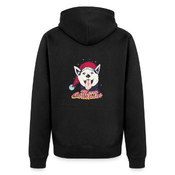 Joyeux Noël Husky Noël Noël - Veste à capuche bio Premium Unisexe - noir - Dos - Nico (187cm)
