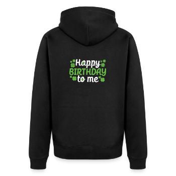 Born St Patrick’s Day Irish Shamrock Tout le meilleur - Veste à capuche bio Premium Unisexe - noir - Dos - Nico (187cm)