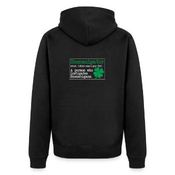 Shenanigator Fun Shenanigan’s St. Patrick’s Day - Veste à capuche bio Premium Unisexe - noir - Dos - Nico (187cm)