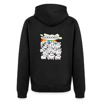 Fraises - Vaches - Veste à capuche bio Premium Unisexe - noir - Dos - Nico (187cm)