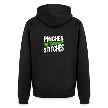 St Patrick’s Day Clover Lucky Irish Pinches Get - Veste à capuche bio Premium Unisexe - noir - Dos - Nico (187cm)