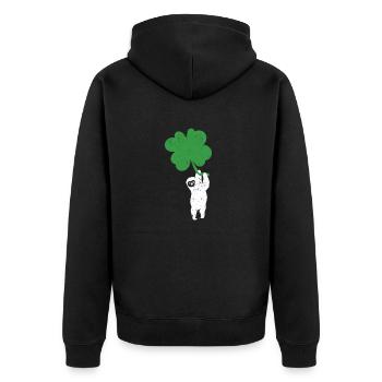 Paresseux Trèfle Mignon Trèfle Paresseux St Patrick - Veste à capuche bio Premium Unisexe - noir - Dos - Nico (187cm)