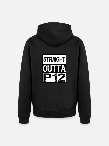 P12 Fichtelberg - Unisex Premium Bio Zip Hoodie - Schwarz