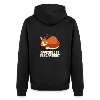 Eichhörnchen Sleep Lustige Geschenke - Unisex Premium Bio Zip Hoodie - Schwarz - Hinten - Nico (187cm)